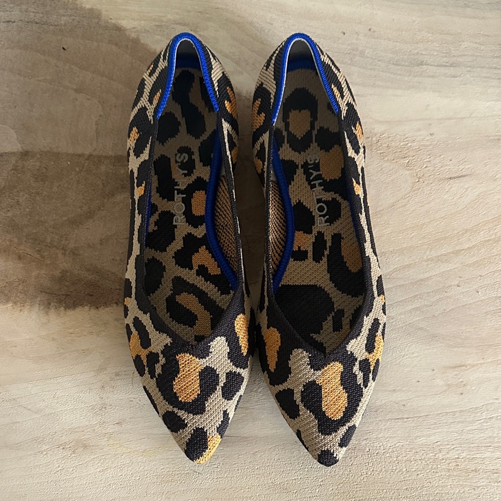 Rothy's “the point” Leopard Print Flats